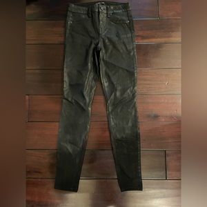 Size:27 coated black jeans